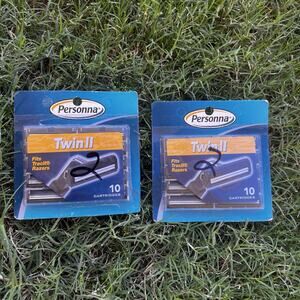 (2) Personna Twin II Razor Blades Fits TracII Razors 10 Cartridges/each NEW RARE